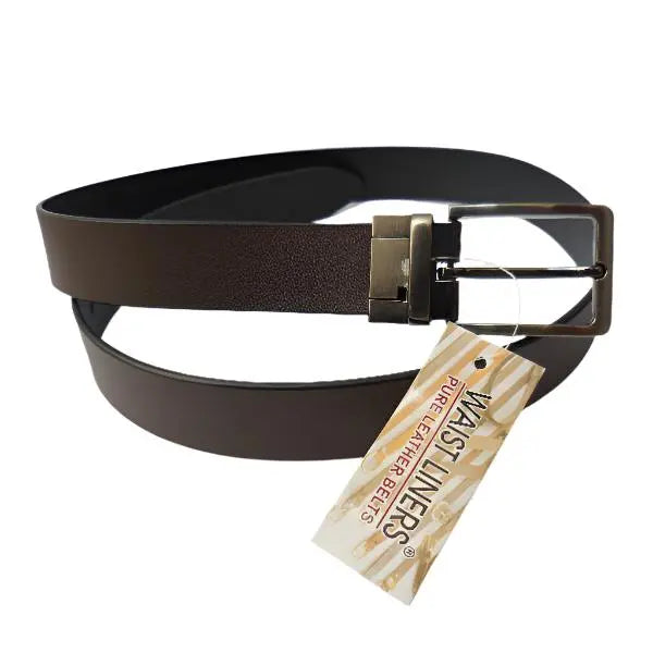 Reversible 2-in-1 Black & Brown Belt - LeatherADDA.COM