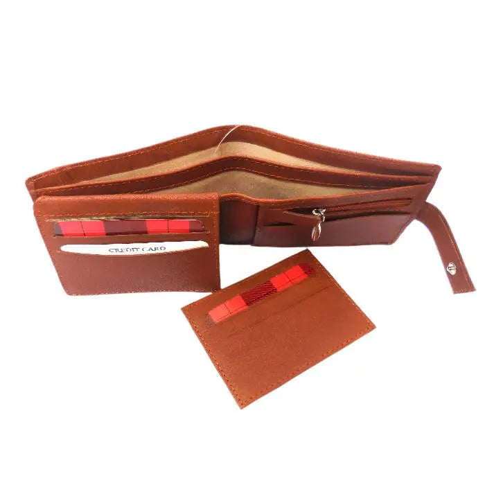 Tan Multi-Card Holder Wallet - LeatherADDA.COM