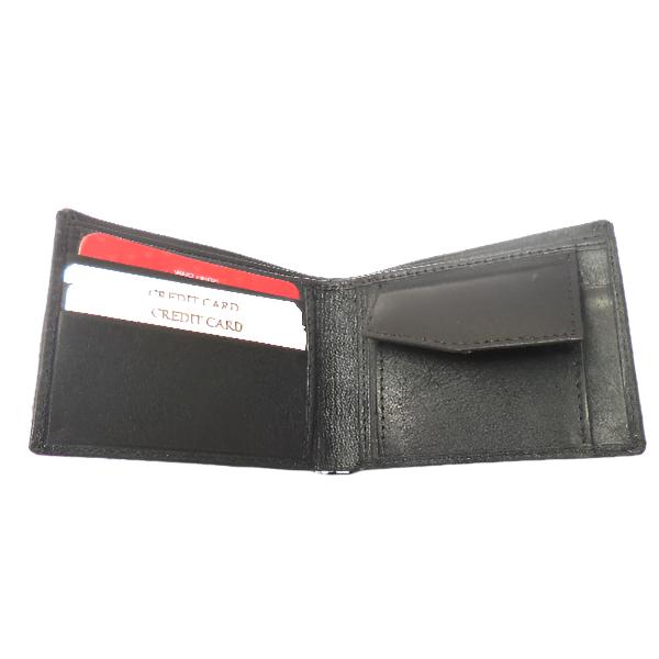 Compact Black Leather Wallet – LeatherADDA.COM