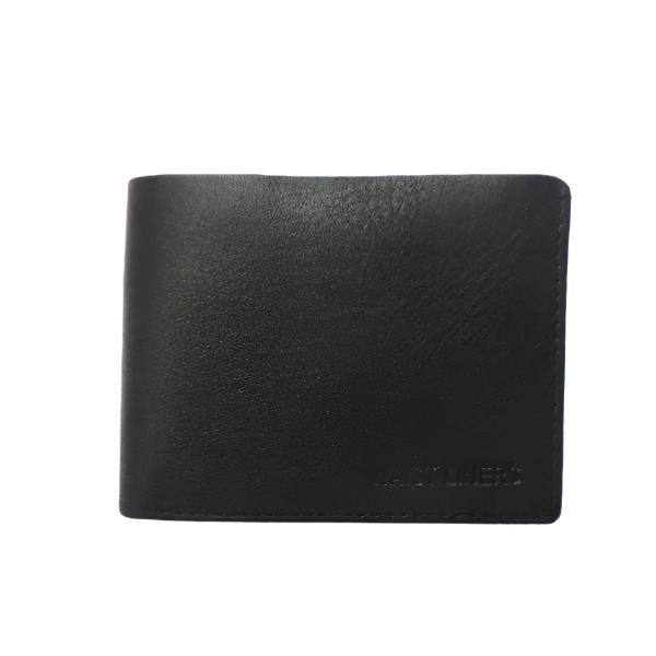 Compact Black Leather Wallet - LeatherADDA.COM